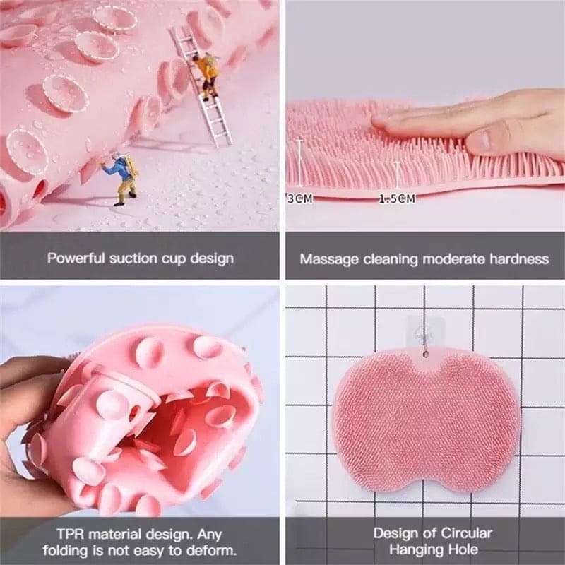 Silicone Bath Mat, Shower Cushion Brush Foot Massage Mat Scrub Back Bath Brush, Anti-Slip Scrub Pad, Anti-slip Mat Scrubber, Rubbing Back Artifact Massage Bathtub Sucker Silicone Bath Mat, Shower Cushion Brush Foot Massage Mat Scrub Back Bath Brush, Anti-Slip Scrub Pad, Anti-slip Mat Scrubber, Rubbing Back Artifact Massage Bathtub Sucker